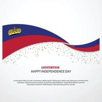 liechtenstein joyeux jour de l'indépendance vecteur