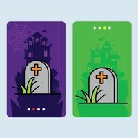 conception d'invitation halloween heureux avec vecteur grave