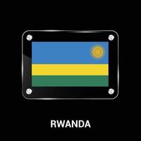 vecteur de conception de drapeaux rwandais