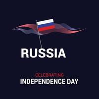 vecteur de conception de la fête de l'indépendance de la russie