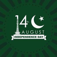 vecteur de conception de la fête de l'indépendance du pakistan