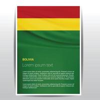 vecteur de conception du drapeau de la bolivie