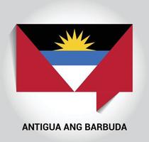 vecteur de conception de drapeau antigua ang barbuda