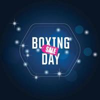 carte de vente boxing day avec vecteur de conception élégant