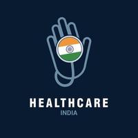 logo de soins de santé avec vecteur de conception de drapeau de pays