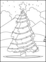 pages de livre de coloriage de noël pour les enfants vecteur