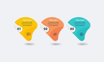 conception créative de modèle d'infographie d'entreprise avec trois ou 3 étapes pour la présentation, conception de modèle d'infographie vectorielle minimale moderne vecteur