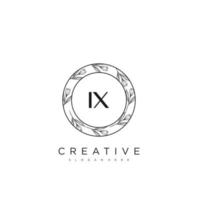 ix lettre initiale fleur logo modèle vecteur art vectoriel premium