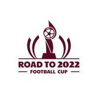 Illustration du trophée de football 2022. coupe du monde fifa qatar 2022. championnat de football de la coupe du monde qatar 2022. vecteur