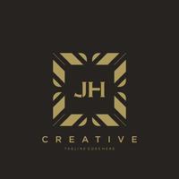 jh lettre initiale luxe ornement monogramme logo modèle vecteur