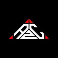 conception créative de logo de lettre azc avec graphique vectoriel, logo azc simple et moderne en forme de triangle. vecteur