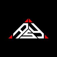 conception créative de logo de lettre asy avec graphique vectoriel, logo simple et moderne asy en forme de triangle. vecteur