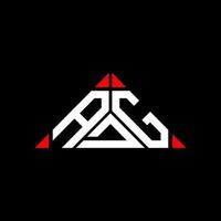 conception créative du logo de la lettre adg avec graphique vectoriel, logo simple et moderne de l'adg en forme de triangle. vecteur