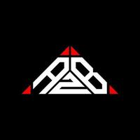 création de logo de lettre azb avec graphique vectoriel, logo azb simple et moderne en forme de triangle. vecteur