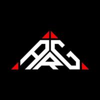 création de logo de lettre arg avec graphique vectoriel, logo arg simple et moderne en forme de triangle. vecteur