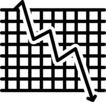icône de ligne pour le déclin vecteur