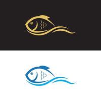logo de poisson et modèle vectoriel