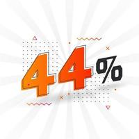 44 promotions de bannières marketing à prix réduits. Conception promotionnelle de 44 % des ventes. vecteur