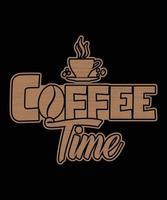 voici mon nouveau design de t-shirt café. vecteur