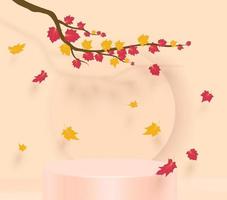 illustration vectorielle d'une branche de conception d'automne feuilles d'automne. illustration vectorielle. vecteur