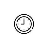 illustration vectorielle de conception d'icône de ligne d'horloge vecteur