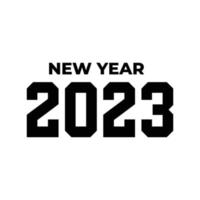 bonne année 2023. conception de nombres pour cartes de vœux, rendez votre moment du nouvel an plus amusant. bonne année 2023 bannière, affiche ou modèle de carte. bonne année vecteur