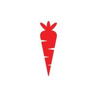 eps10 vecteur rouge carotte légume abstrait art solide icône isolé sur fond blanc. symbole de légume alimentaire dans un style moderne simple et plat pour la conception, le logo et l'application mobile de votre site Web