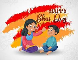 conception d'affiche heureuse bhai dooj vecteur