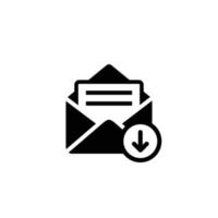 icône de courrier électronique reçu. icône de message reçu vecteur
