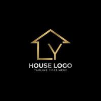 lettre minimaliste y création vectorielle de logo de maison luxueuse pour l'immobilier, la location de maison, l'agent immobilier vecteur