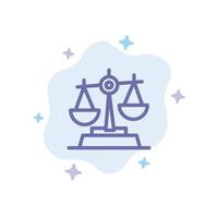 gdpr justice law balance icône bleue sur fond de nuage abstrait vecteur