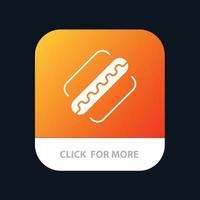 amérique américain hotdog états bouton application mobile android et ios version glyphe vecteur