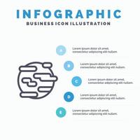 jeu de société score tableau de bord solide icône infographie 5 étapes présentation arrière-plan vecteur