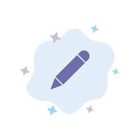 école d'étude crayon écrire icône bleue sur fond de nuage abstrait vecteur
