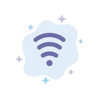 signal des services wifi icône bleue sur fond de nuage abstrait vecteur