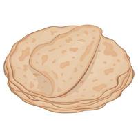 pile de crêpes, illustration de style dessin animé isolé de vecteur de couleur