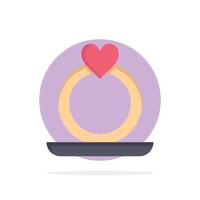 anneau coeur proposition abstrait cercle fond plat couleur icône vecteur