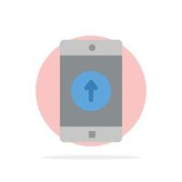 application mobile application mobile smartphone envoyé abstrait cercle fond plat couleur icône vecteur