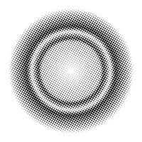 vecteur de cercle abstrait demi-teinte noir