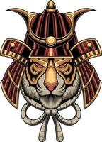 illustration vectorielle de samouraï tigre vecteur