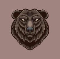 illustration vectorielle de tête d'ours vecteur