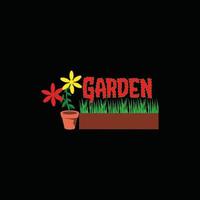 mon modèle de t-shirt de vecteur de jardin. graphiques vectoriels, conception de typographie de jardinage. peut être utilisé pour imprimer des tasses, des autocollants, des cartes de vœux, des affiches, des sacs et des t-shirts.