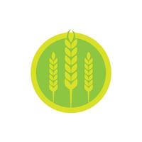 création de logo vectoriel pour l'agriculture et l'agriculture de blé