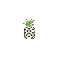 ananas fruit vector logo icône illustration