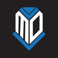création de logo de lettre md sur fond noir. concept de logo de lettre initiales créatives md. conception de lettre md. vecteur