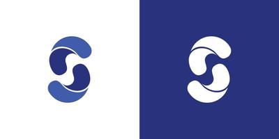 création de logo initiales lettre s moderne et colorée vecteur