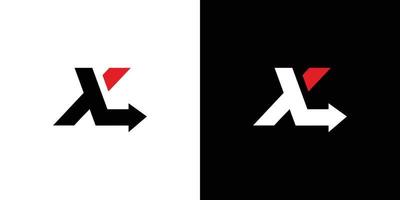création de logo xl initiales, combinaison unique et moderne de symboles de direction 2 vecteur