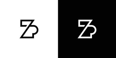conception de logo zp cool et moderne vecteur