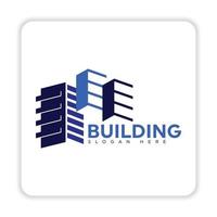 logo de construction pour entreprise de construction, impression avec un concept moderne vecteur