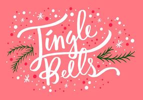 Jingle Bells Lettrage de Noël vecteur